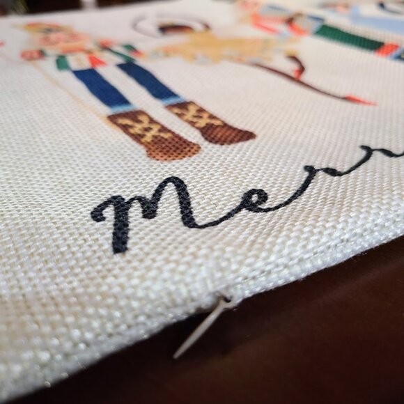 Nutcracker Pillow Cover Decorative Case Accent Xmas Holiday Home Christmas Decor - Picture 12 of 14